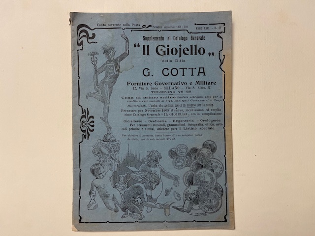 Supplemento al Catalogo generale Il Gioiello della Ditta G. Cotta
